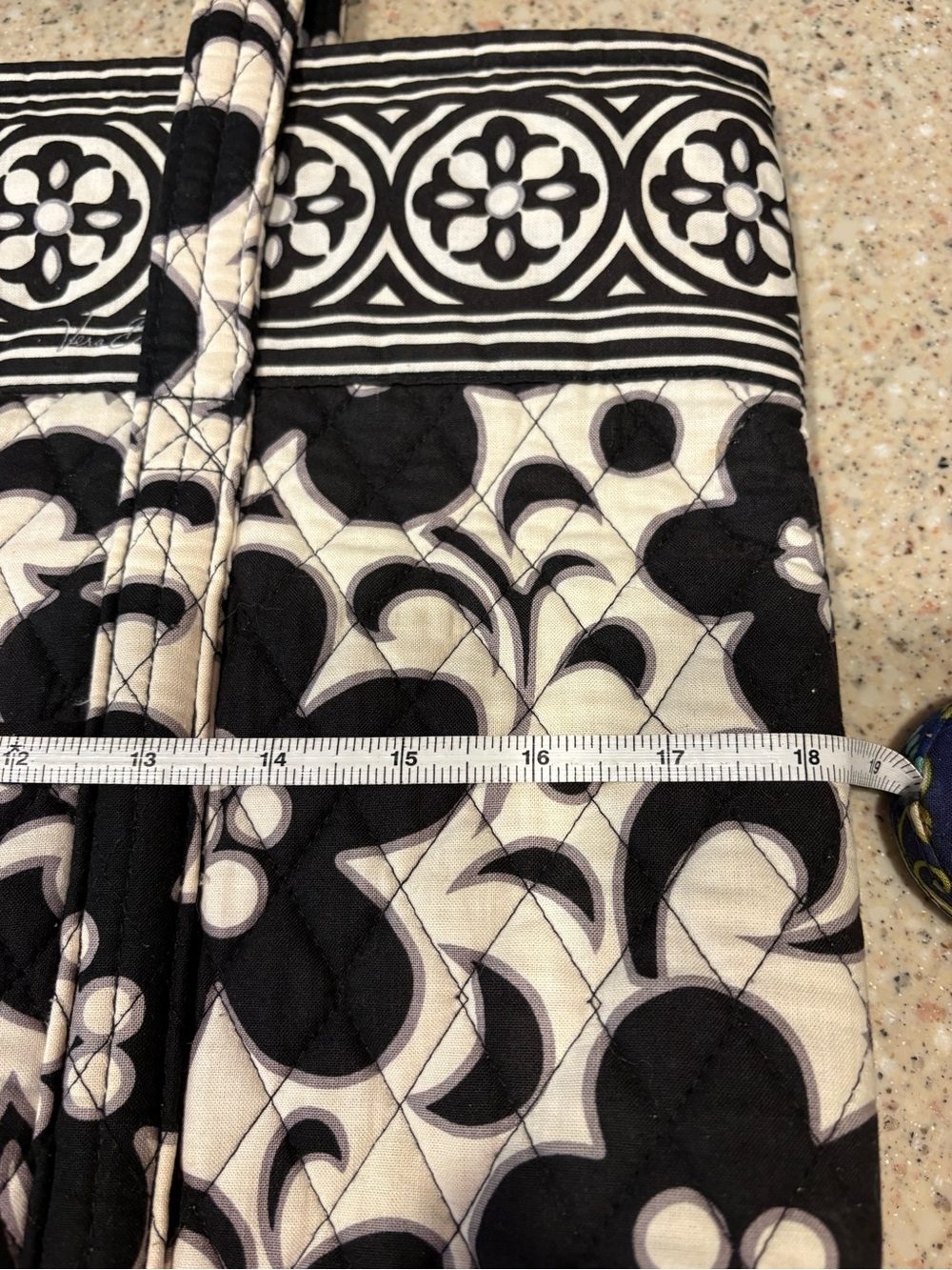 Vera Bradley Large Tote Bag With Toggle Closure, Night & Day Pattern - Picture 10 of 14